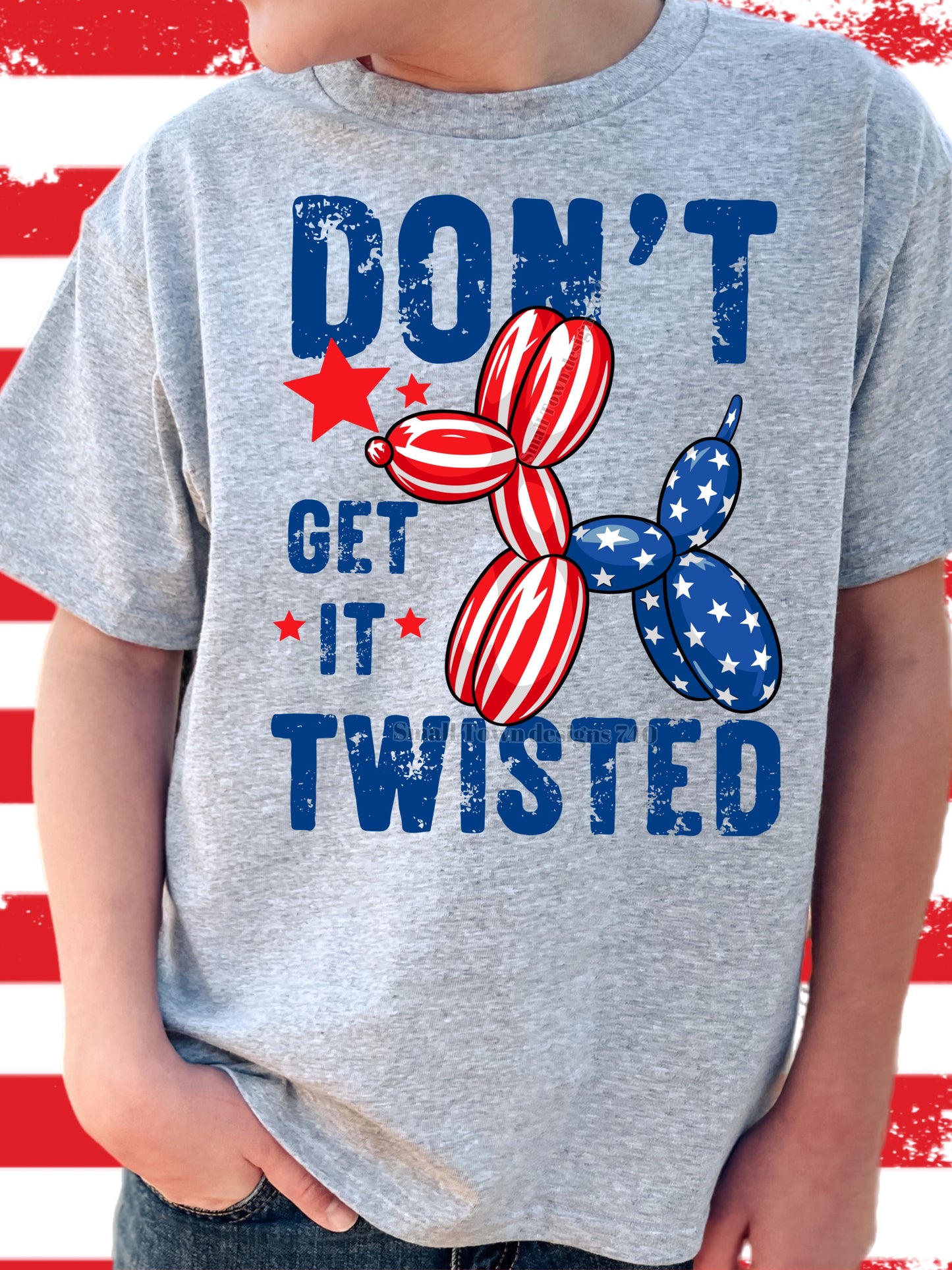 Don't get it twisted American Balloon Animal Kids tee