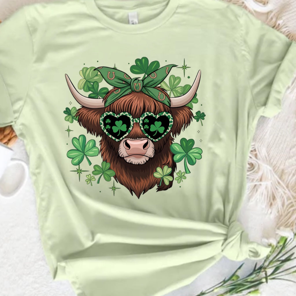 Saint Pattys Day highland tee