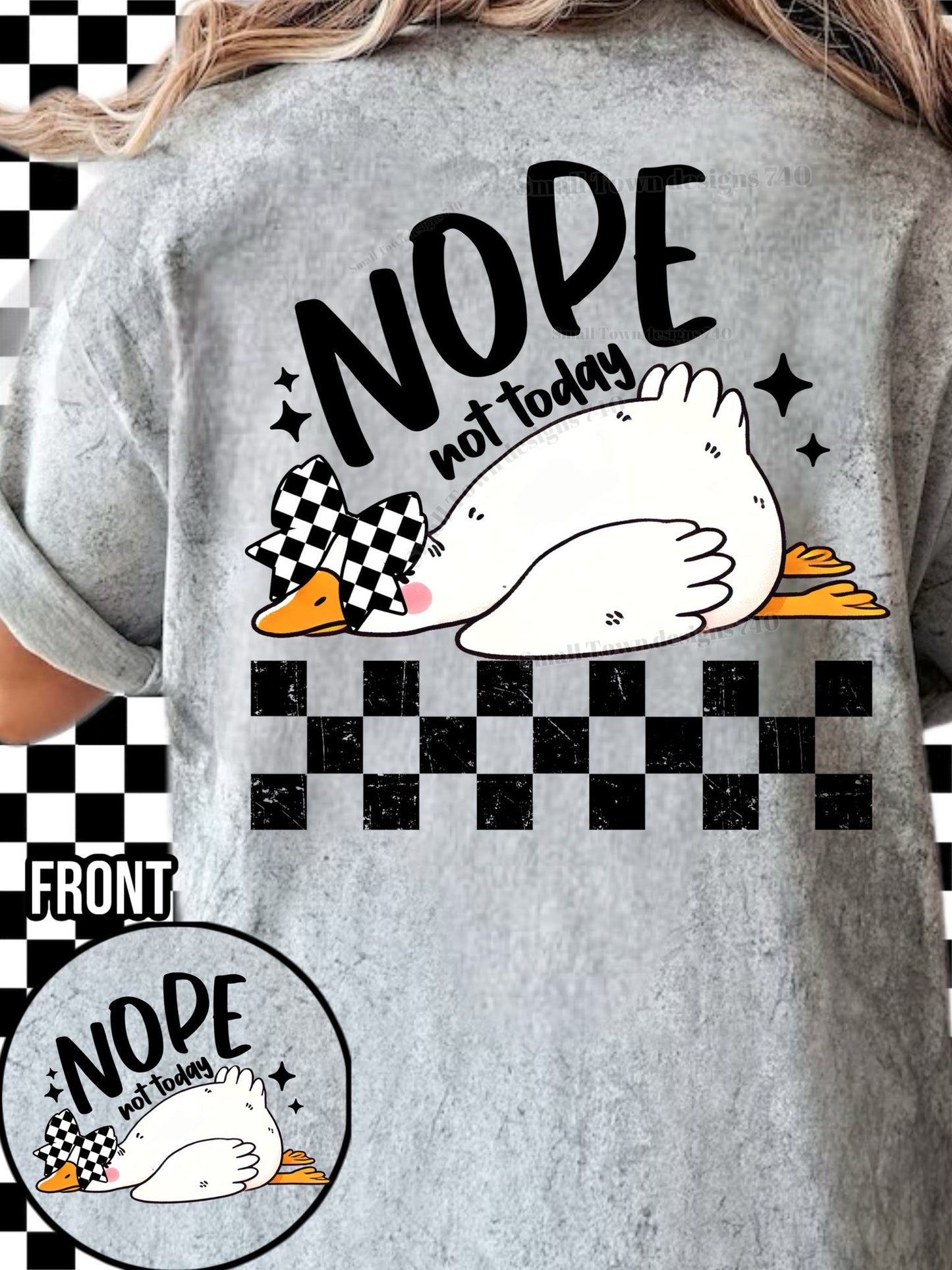 Nope Not Today Duck comfort color tee