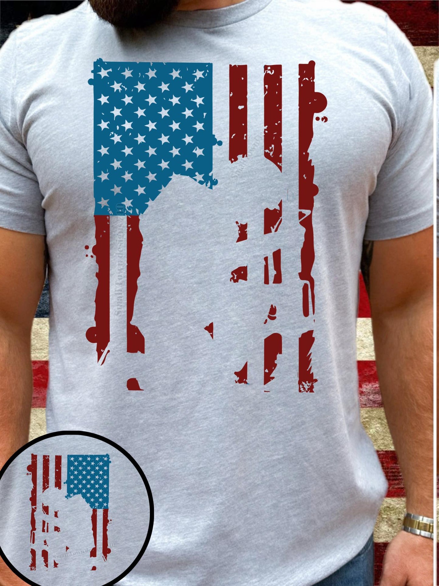 Soldier American Flag tee