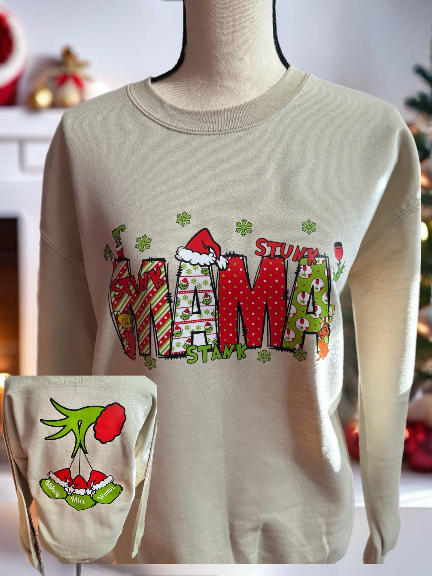 Mama custom holiday sweatshirt