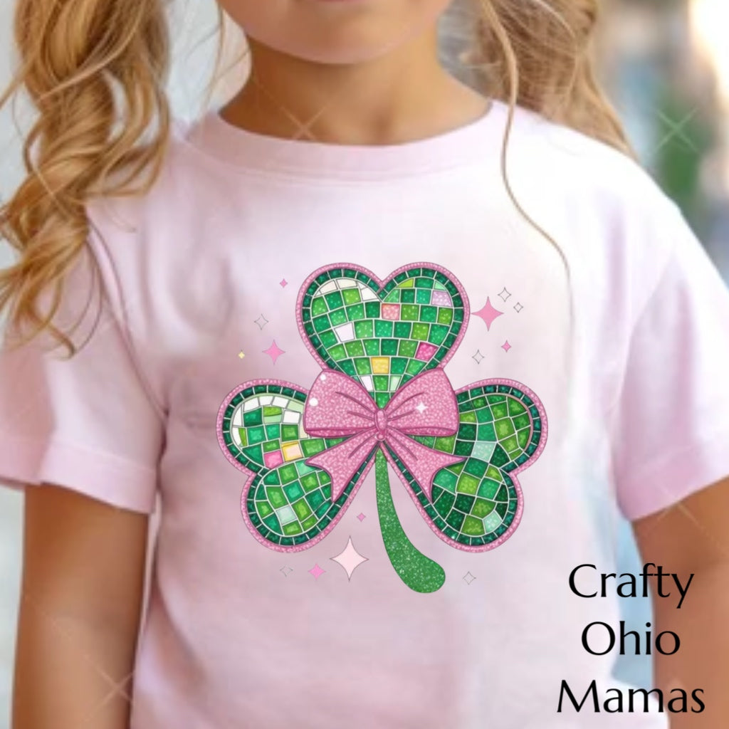 Shamrocks and Bows youth tee