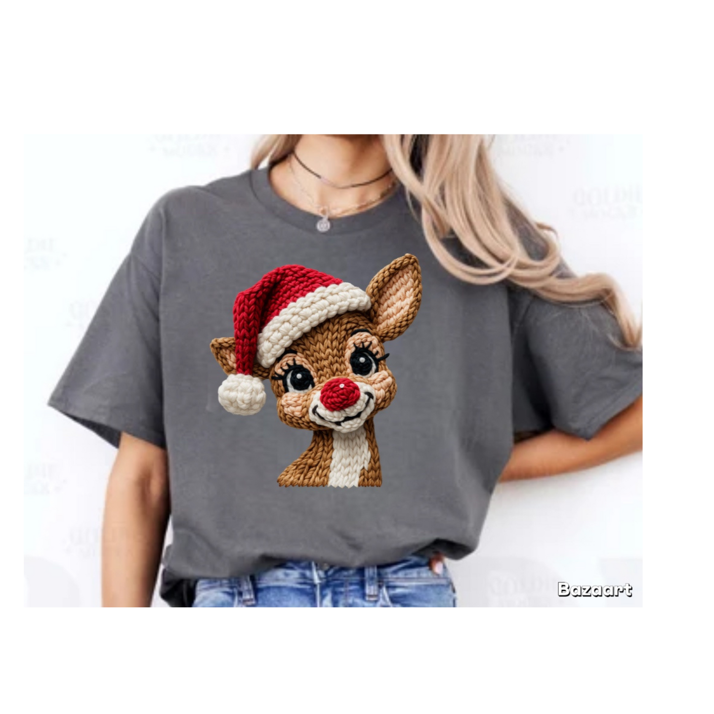 Faux Yarn Reindeer tee