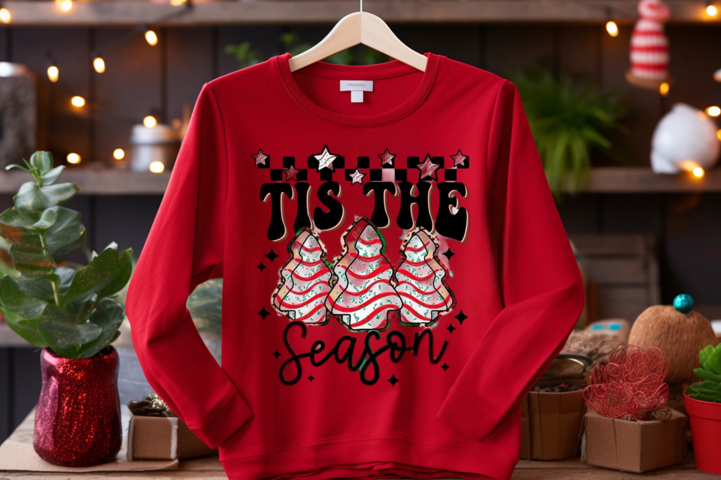 Tis the Season for little Debbie Christmas Tree sweatshirt