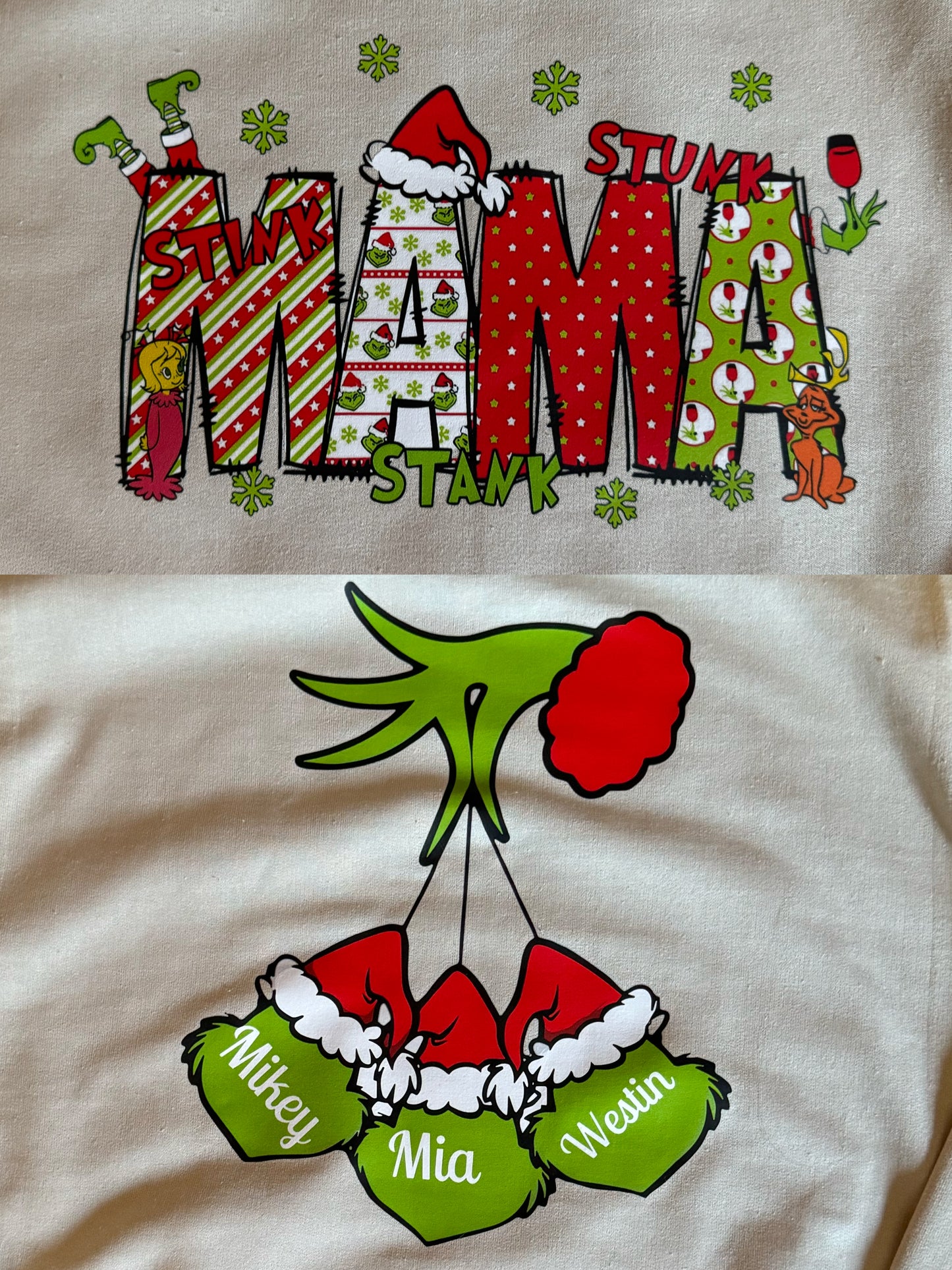 Mama custom holiday sweatshirt