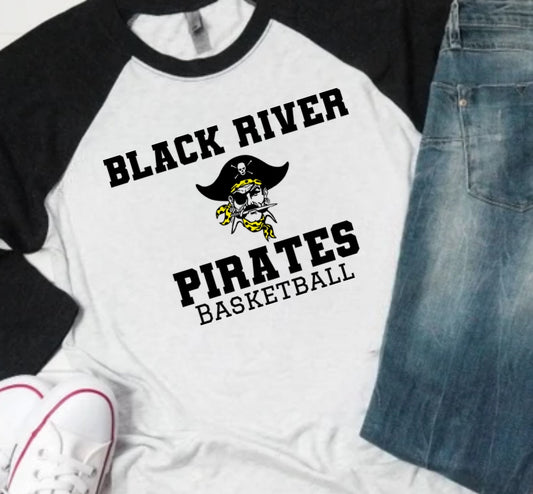 Black River Basketball 3/4 sleeve Tee