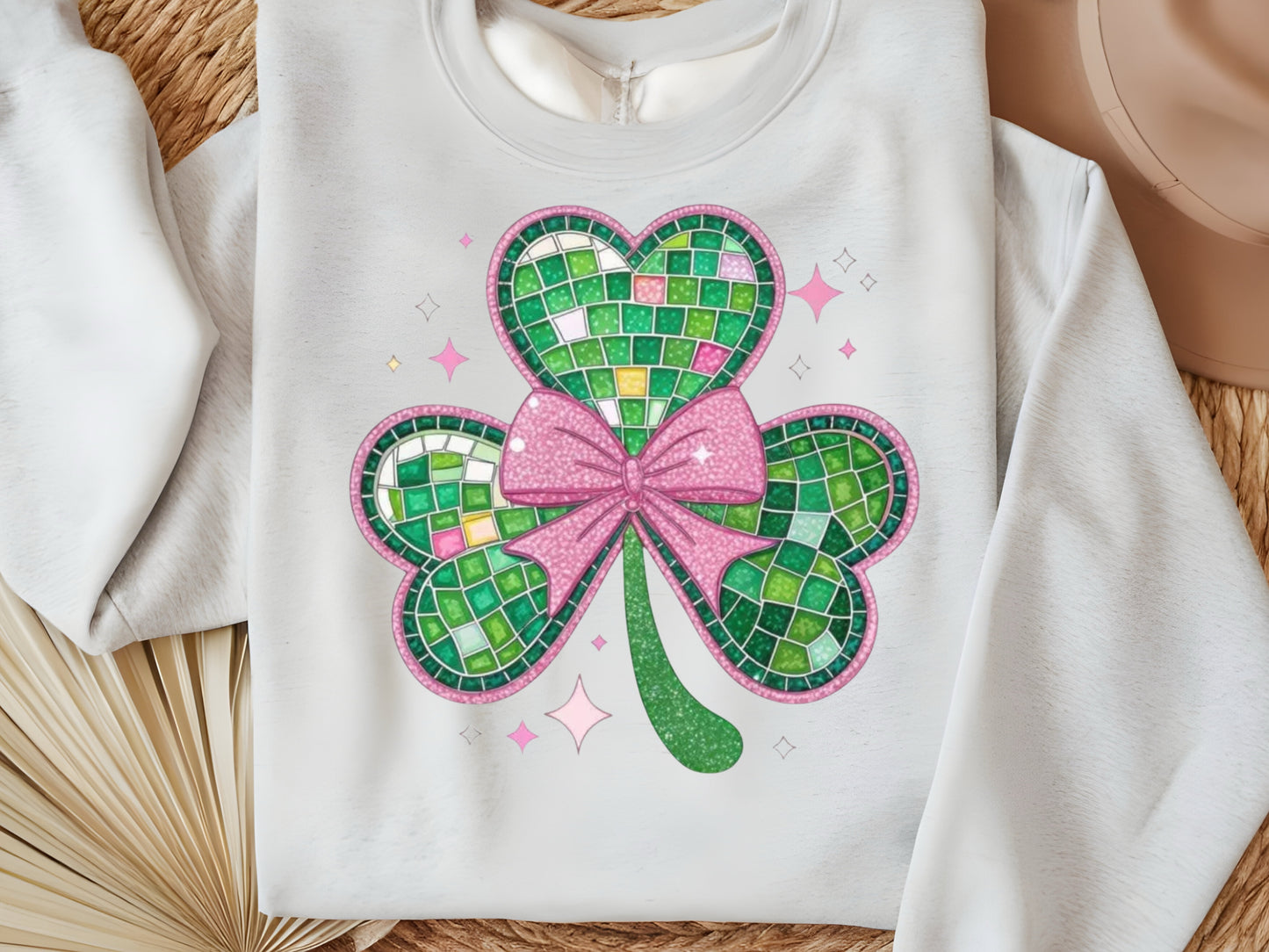 Shamrocks and Bows youth sweatshirt
