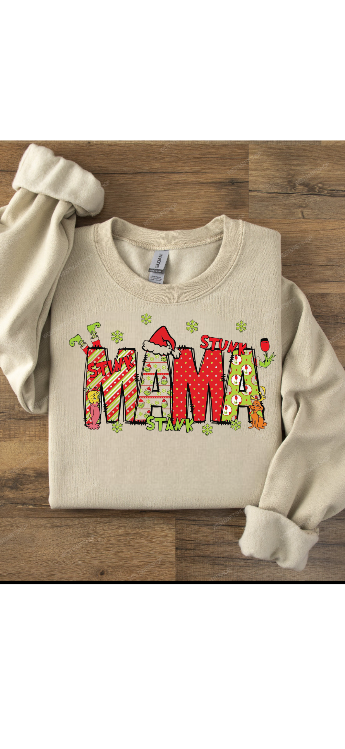 Mama custom holiday sweatshirt