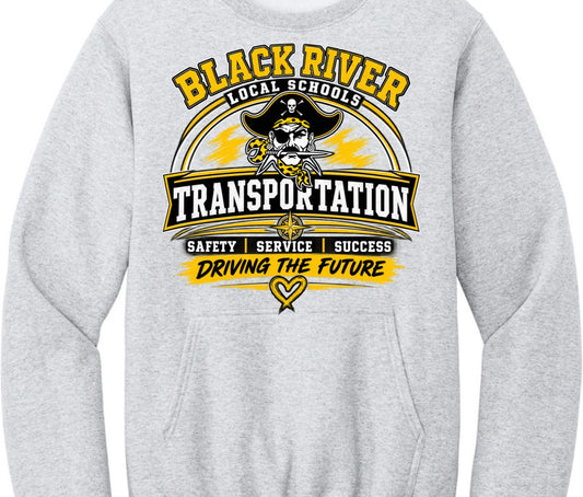 BR local schools transportation Crewneck sweatshirt with pockets