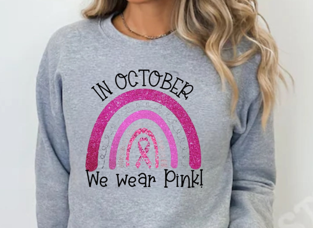 In October we wear pink rainbow
