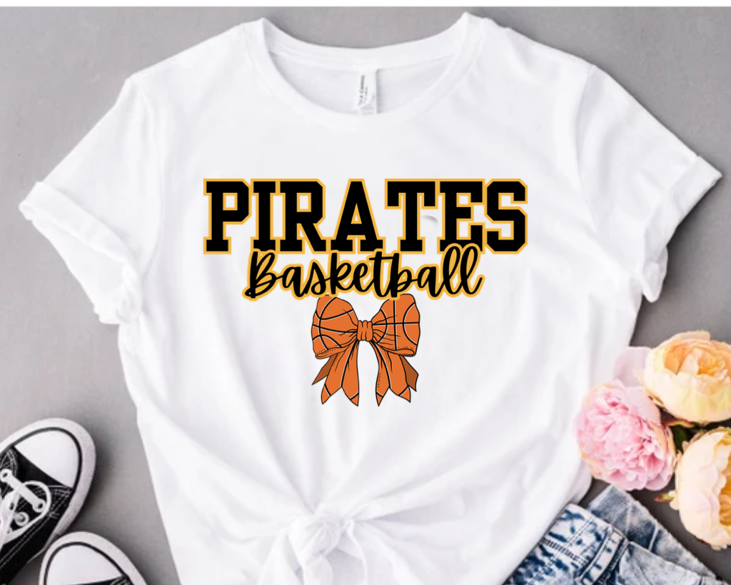 Pirates Basketball with bow