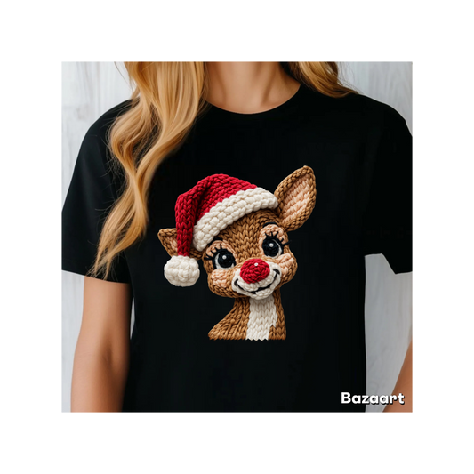 Faux Yarn Reindeer tee