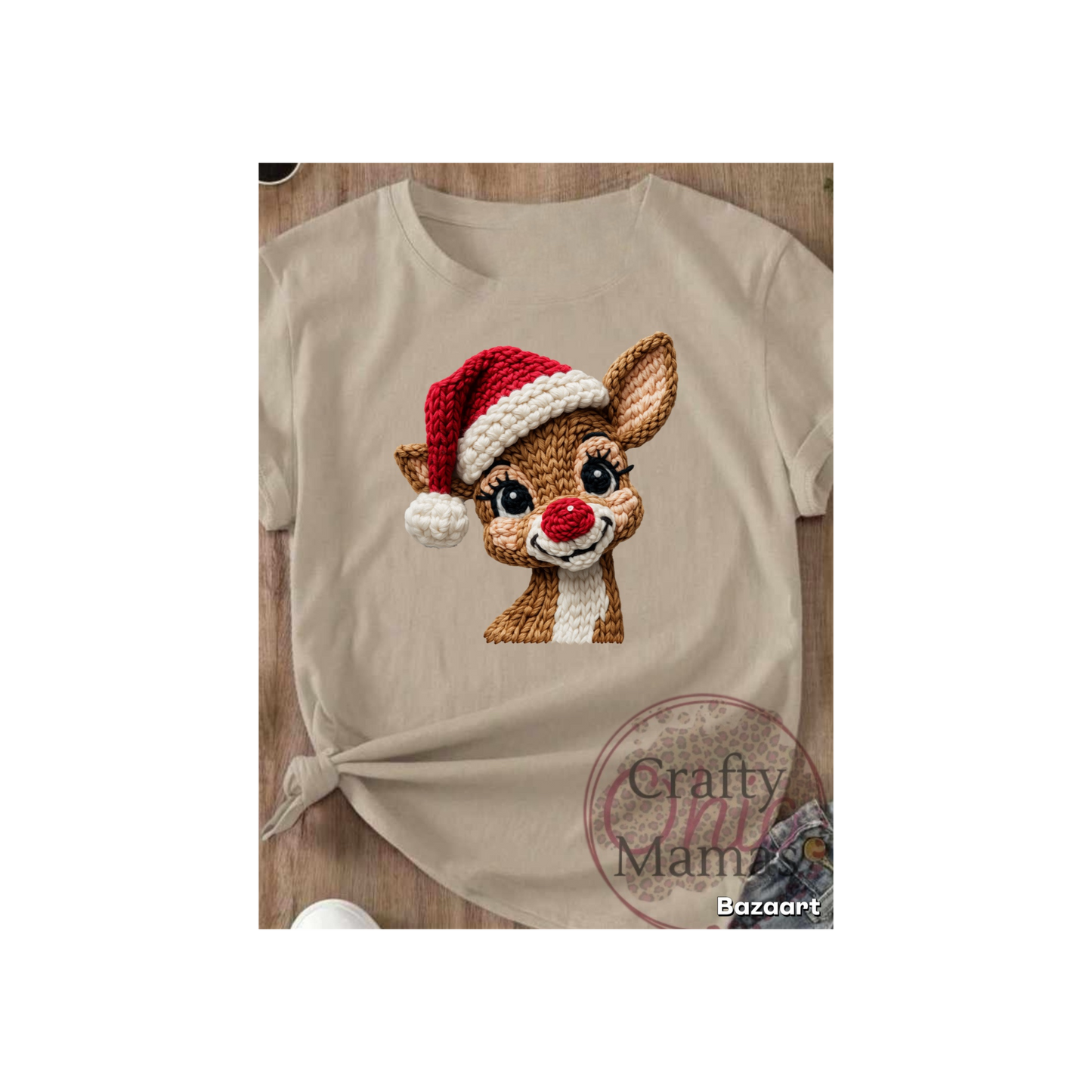 Faux Yarn Reindeer tee