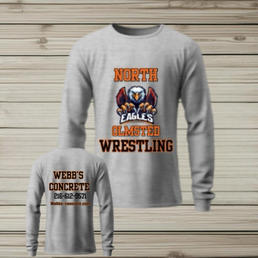 North Olmsted Wrestling Long Sleeve Shirt YOUTH