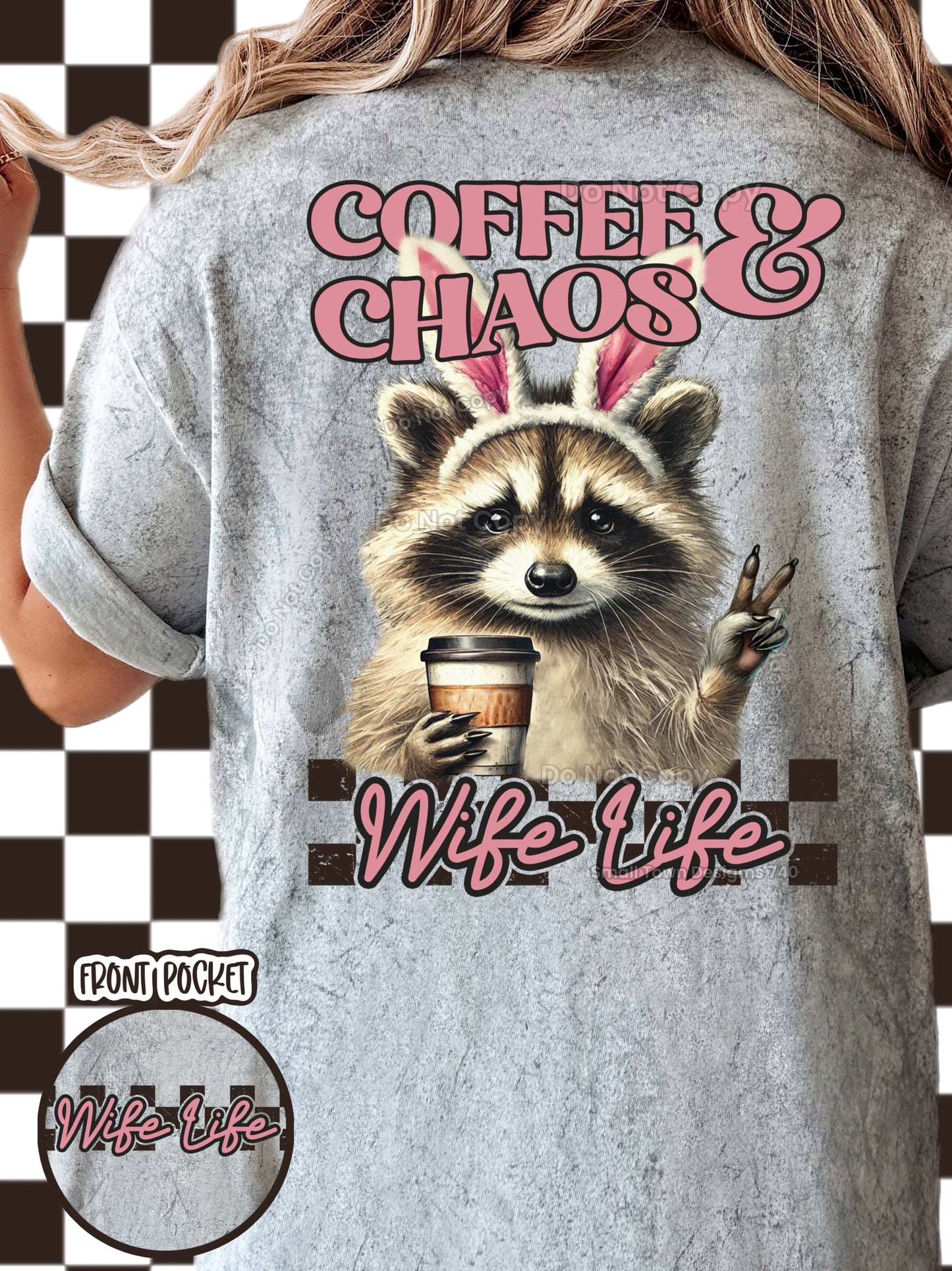 Coffee and chaos Wife life tee