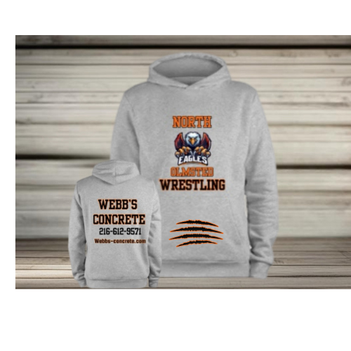 North Olmsted Wrestling Hoodie/crewnecks YOUTH