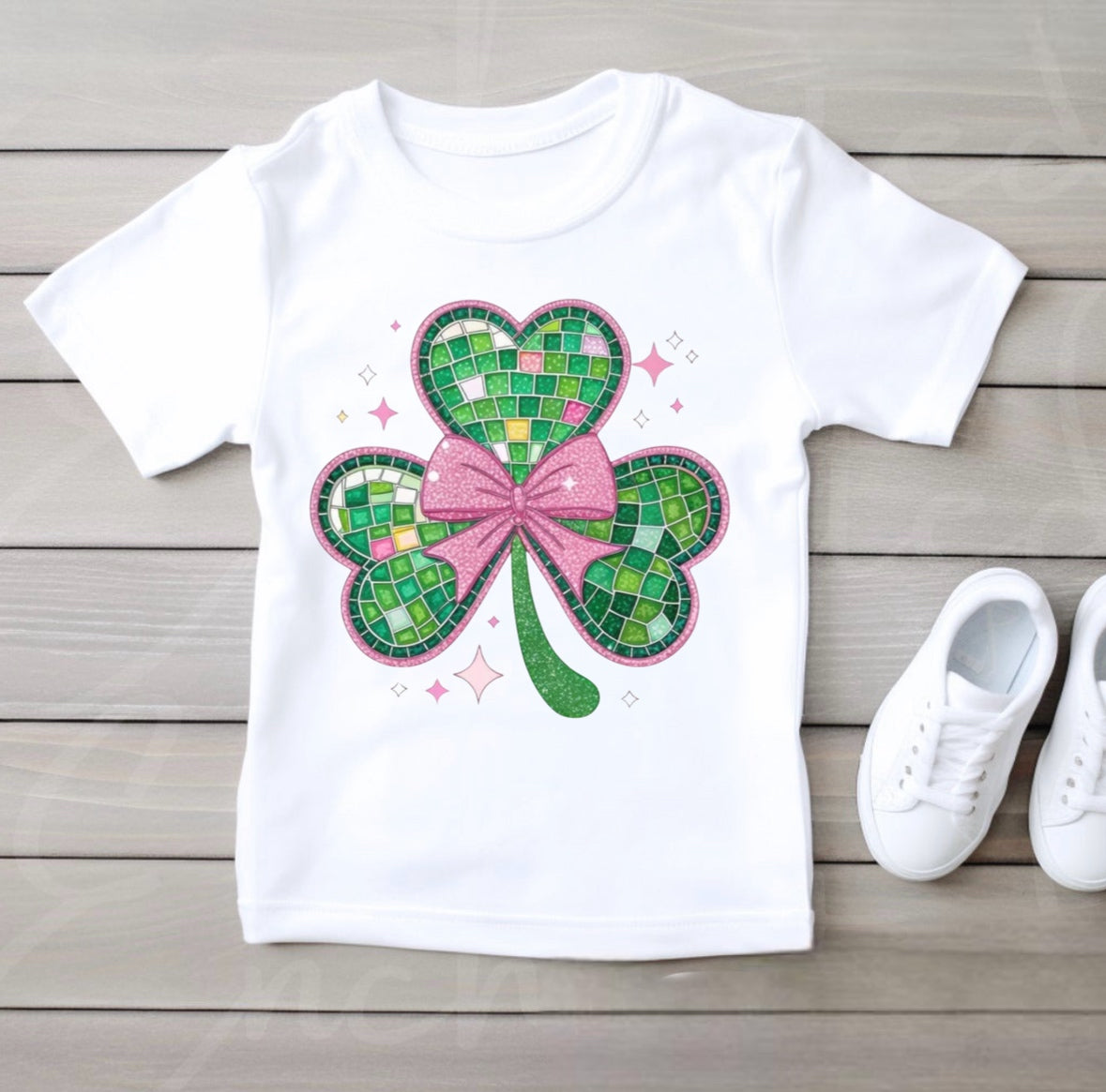 Shamrocks and Bows youth tee