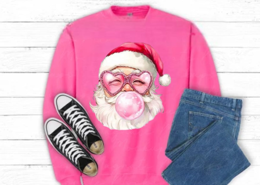 Santa poppin bubbles sweatshirt