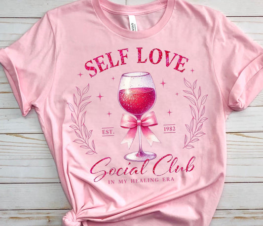 Self Love social club pink Tshirt