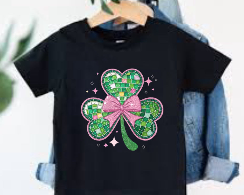 Shamrocks and Bows youth tee