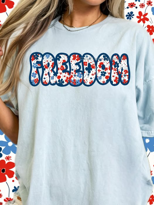 Freedom Floral tee