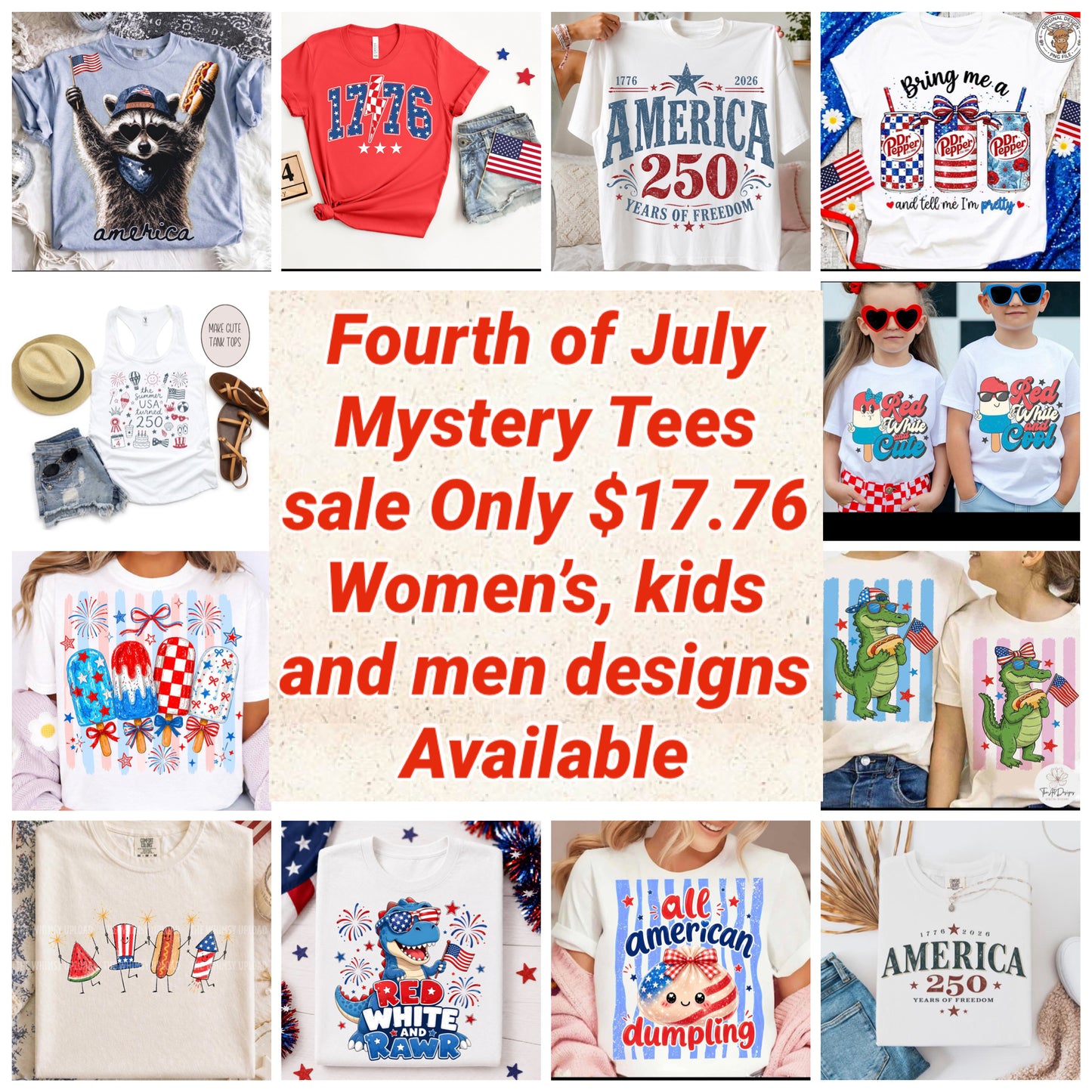 Fourth of July Mystery tees 🇺🇸