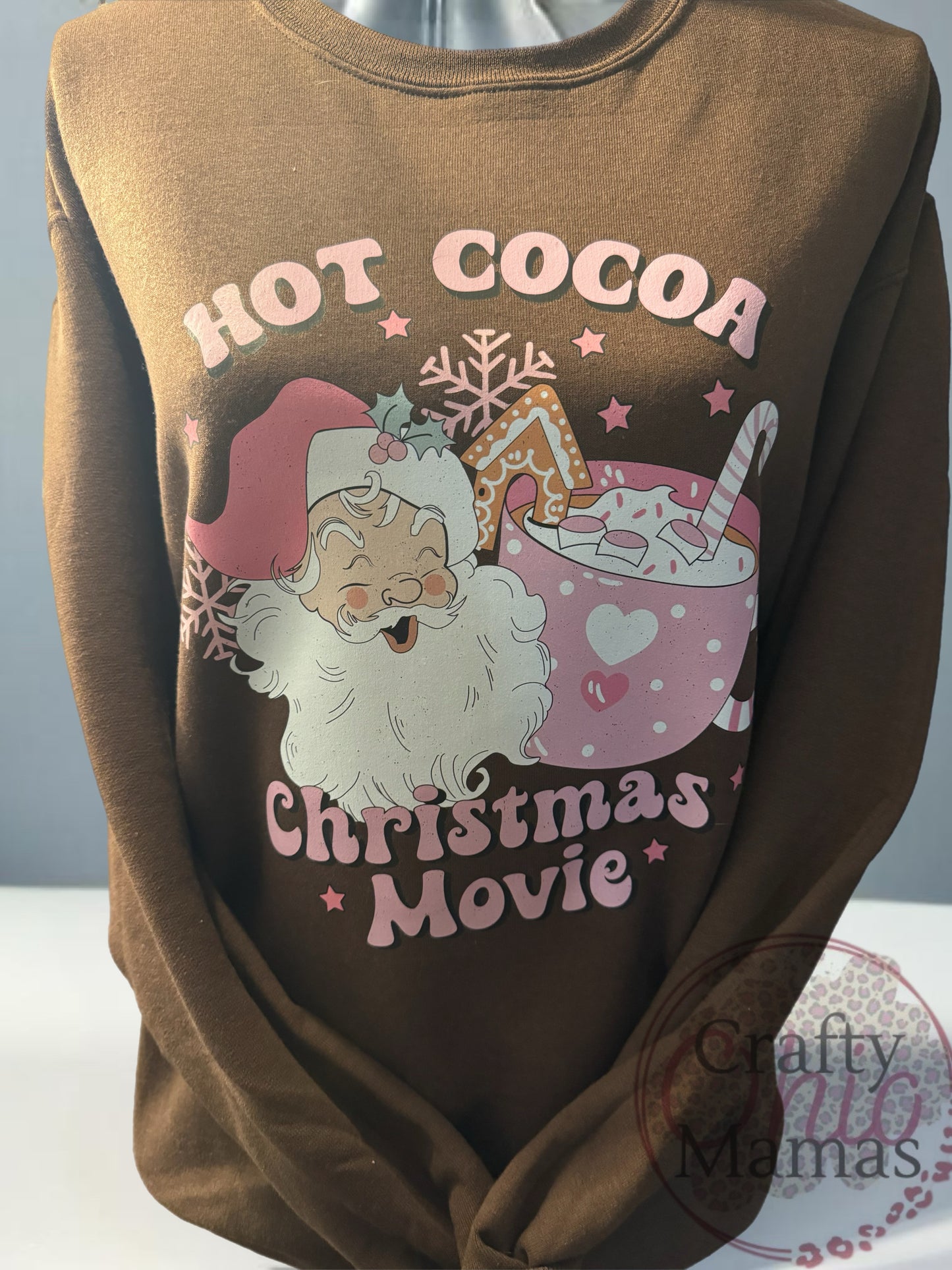 Hot cocoa Christmas movie sweatshirt