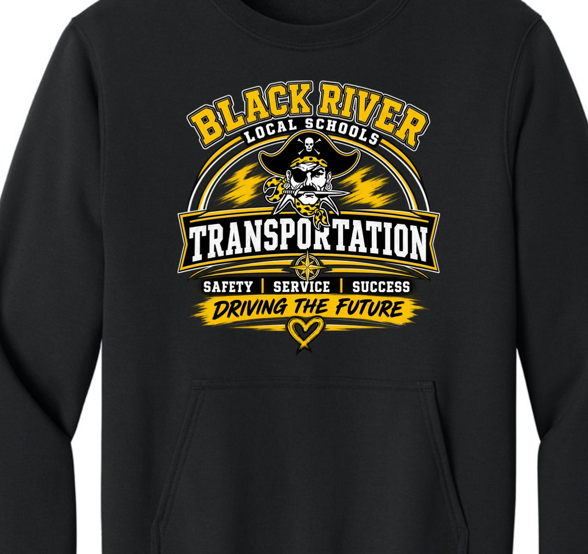 BR local schools transportation0 Crewneck sweatshirt with pockets