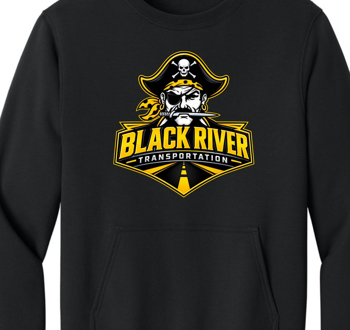 Black River Transportation Road to success Crewneck sweatshirt with pockets