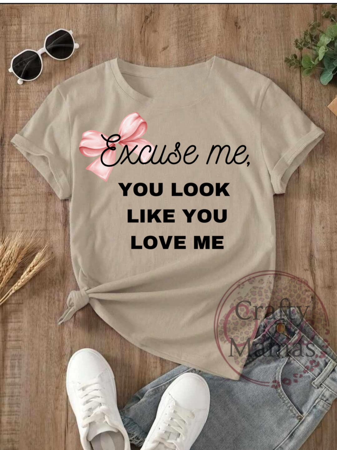 Excuse me, It Looks Like You Love Me beige Tshirt