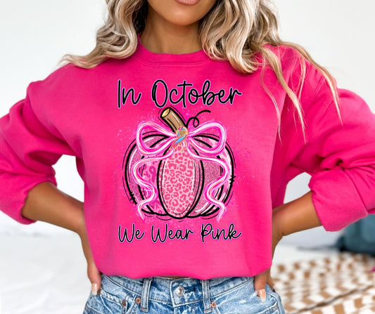In October we Wear pink Pumpkin