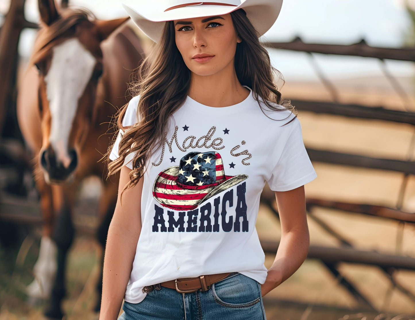 Made in America Cowboy hat tee