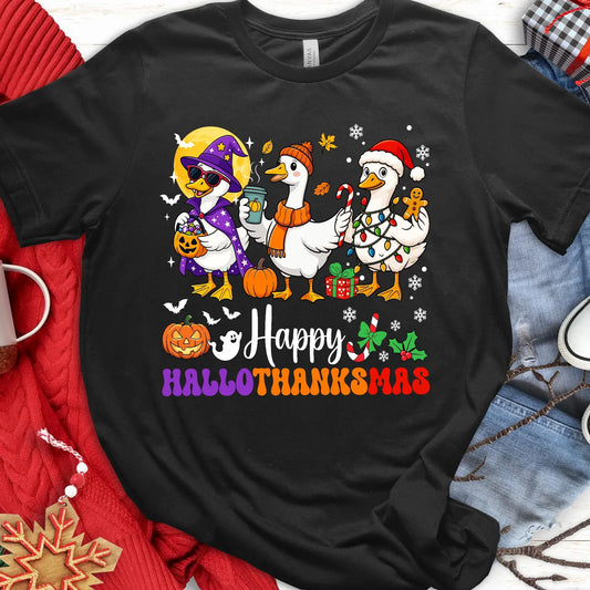 Happy Hallothanksmas ducks Tee