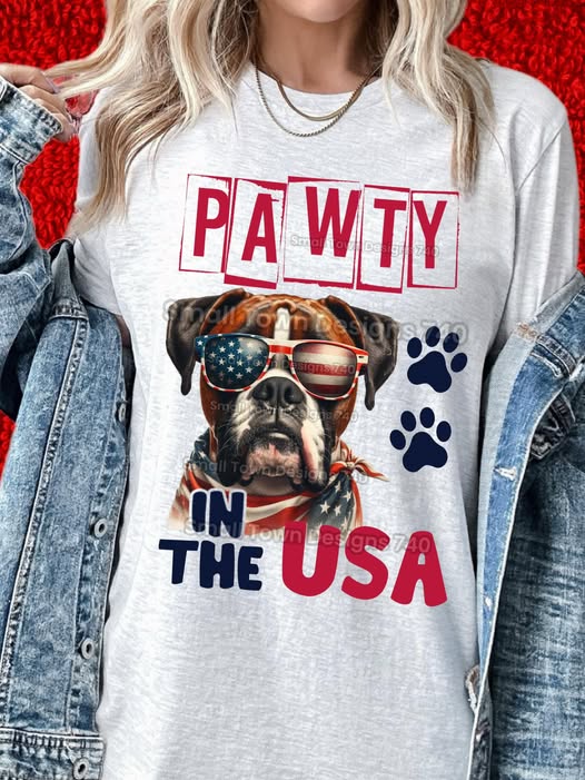 Pawty in the USA tee