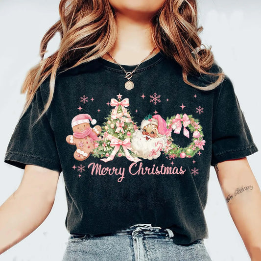 Pink Christmas tee