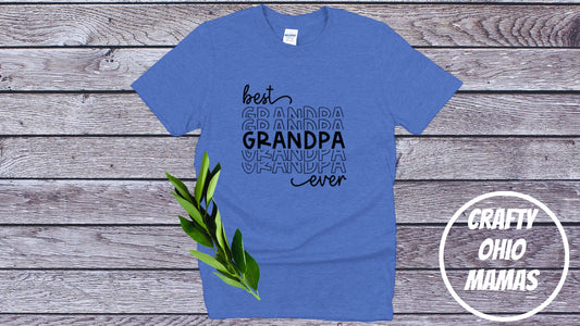 Best Grandpa Blue  Graphic Tee