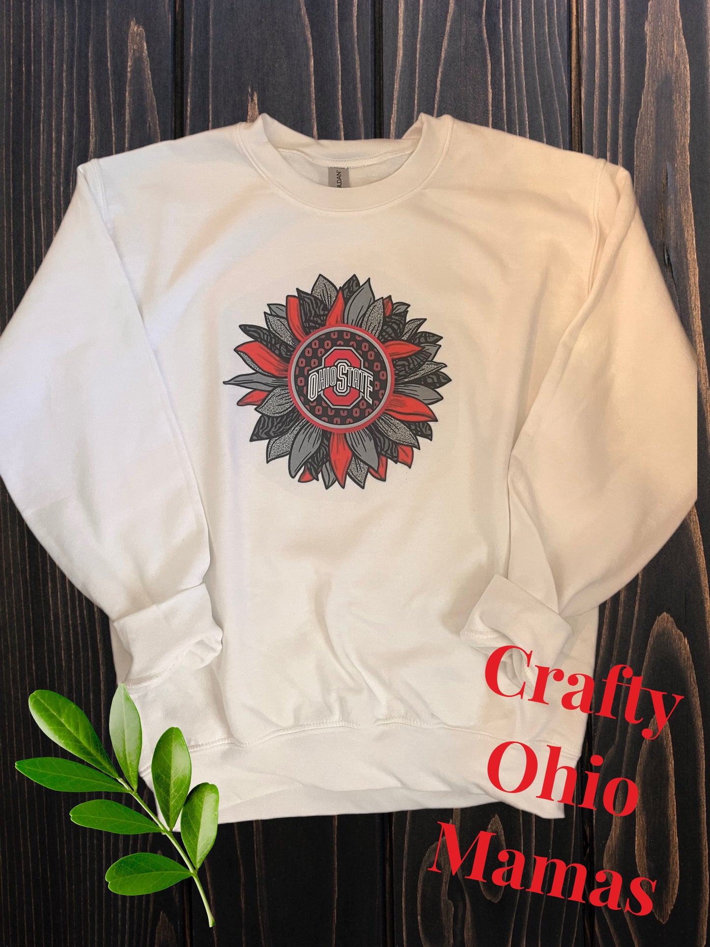 Ohio state flower crew neck