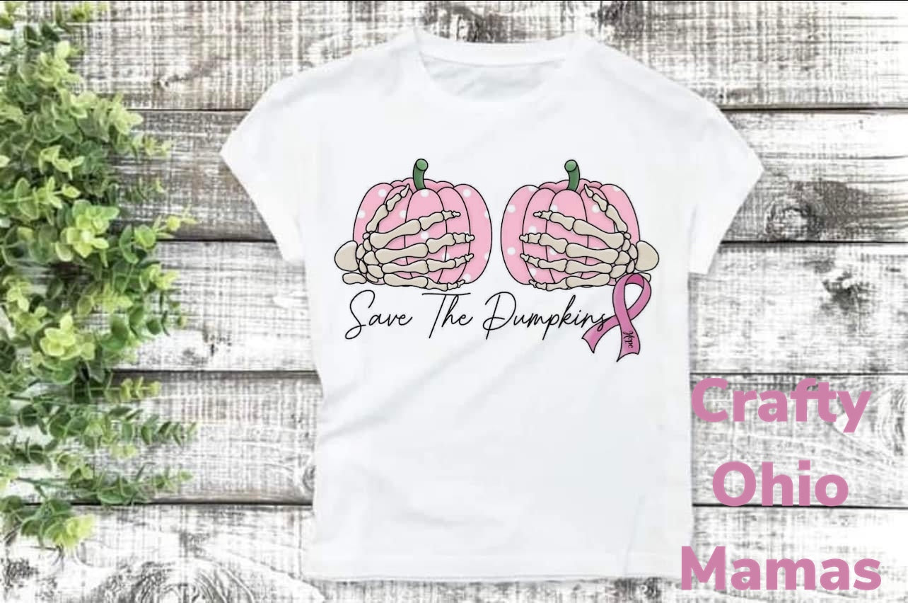 Save the pumpkins pink Tee