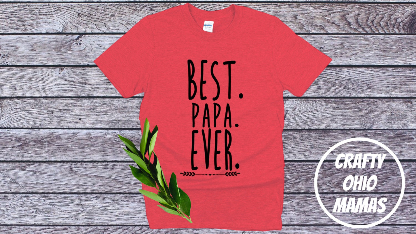 Best Grandpa Ever Red Graphic Tee